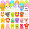 Gralima 24 Pack Easter Eggs Fillers with Animal Squishy Toys Inside Easter Egg