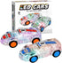 ZOHANINDL LED Light Up Pull Back Car Toys,Race Cars Toy (2 Pack),Car