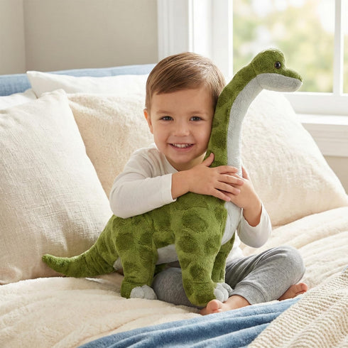 15-inch 15" 4" 11" Rhode Island Novelty Wide Animal Den Brachiosaurus Plush, L x W x H