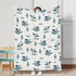 Cartoon Fairy Tale Dragon Baby Blanket, Watercolor Dragons Flannel Swaddle Blanket for Boy Girl (Green 30x40)