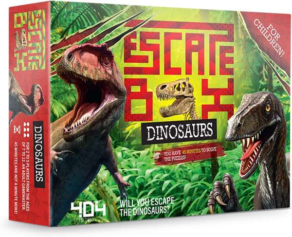 404 on the Board Escape Box Dinosaurs | Fun Family Game Night Puzzle for Kids and Adults Ages 5+ | 2-5 Players