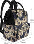 DWVTSLH Backpack Mummy Backpack Bat Print Diaper Bag Multifunction Nappy Bags Waterproof Large Capacity Travel