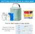 Pack 4 9 Breast Milk Cooler Bag with Ice Fits Baby Bottles Up to Ounce, Baby Bottle Bag for Nursing Mom Daycare-Green