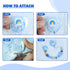 Set 3 SCOM Reborn Baby Doll Accessories - Rainbow Transparent Magnetic Pacifiers & Removable Reusable Baby Doll Bottles