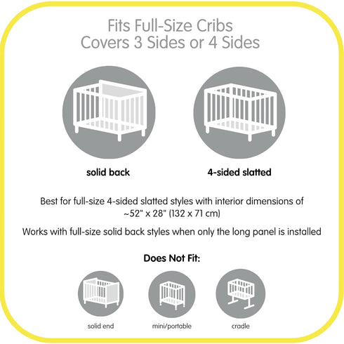 3mm 4FS 3 4 BreathableBaby Breathable Mesh Liner for Full-Size Cribs, Classic Mesh, Little Whale Navy (Size Covers