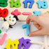 LovesTown Wooden Number Shape Puzzles, Educational Montessori Toddler Puzzles for Boys and Girls