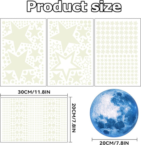 DESERT CAMEL Glow in The Dark Stars for Ceiling,Glow in The Dark Stars and Moon Wall Decals,Ceiling Stars Glow in The