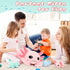 Tezituor Giant Axolotl Stuffed Animal with 4 Babies Inside, 31.5" Soft Realistic Plush Pillow Toy for Boys Girls