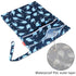 Damero 3Pcs Wet Dry Bag with 2 Zippered Pockets for Cloth Diaper, Swimsuit, Travel, Water-resistant (Whale)