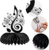 11 Pcs Music Decorations, Retro Musical Notes Honeycomb Centerpieces for Birthday Party Supplies
