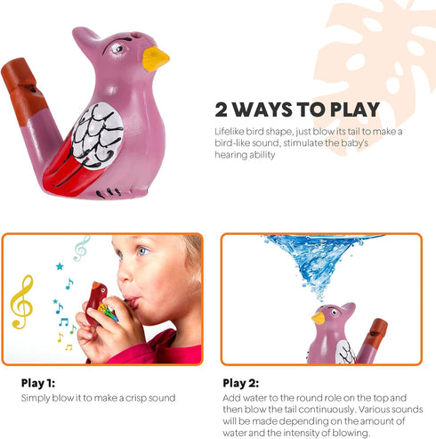 Warbling Bird Whistle, 6 Pcs Ceramic Bird Noise Makers for Kids & Adults Party Favors