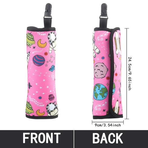 Car Seat Belt Pillow for Kids with Clips, Seat Strap Belt Covers Pad Cushion for Toddlers (Space Pink)