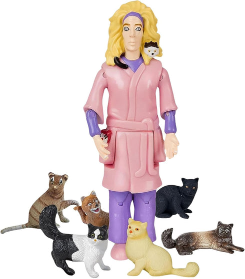 Accoutrements Crazy Cat Lady Action Figure, Multicolored, 8"