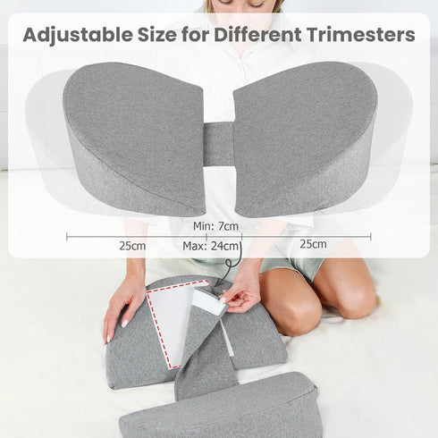 Pregnancy Pillows for Sleeping, Upgraded Memory Foam Maternity Pillow for Pregnant Women, Pregnancy Wedge Pillow