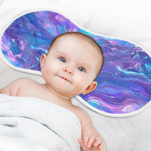 YETTASBIN Iridescent Muslin Baby Burp Cloth, Super Soft Absorbent Cotton Burp Rag Baby Bibs Feeding Cloth for Newborn
