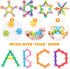 Snowflake Interlocking Building Block Educational Toy, 300PCS for Kids Ages 3+, Multi-Color STEM Toy with Carrying Case