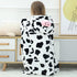 MICHLEY Baby Hooded Swaddling Blanket, Animal Face Toddler Throw Blanket for Boys Girls 0-3 Years (Cow)