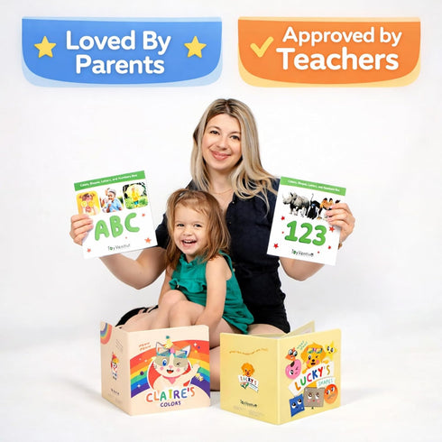 1, 2, 3, 4 TOYVENTIVE Educational Books, Flash Cards, and Puzzles - Birthday Gifts for and Year Old Boys, Toddler