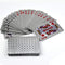 EAY Playing Cards Waterproof Plastic Poker Cards Luxury Sliver Foil Diamond Color Standard Size 52+2 Poker (Sliver)