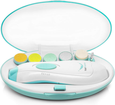 Totfame Trimmer 9pc Trimmer Set Baby Nail File Electric - Baby Nail Electric - Electric Nail File Baby with Light
