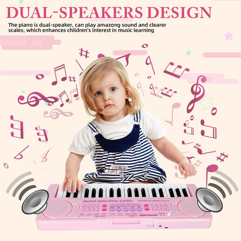 37 3 4 5 6, M SANMERSEN Kids Piano Keyboard, Keys Music Keyboard Piano Toys with Microphone, Portable Dual Speaker