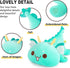 Onsoyours Chubby Dragon Stuffed Animal, Adorable Plushies Soft Huggable Plush Pillow for Kids (Cyan Dragon, 10")