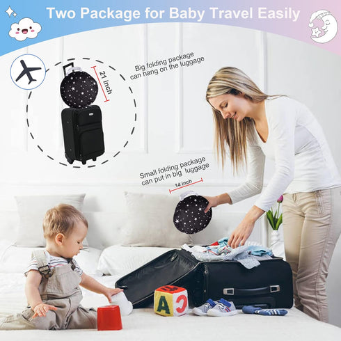 Crib Tent Safety Crib Net to Keep Baby in, Black Pop up Cribs Cover to Keep Baby from Climbing Out, Breathable Mesh