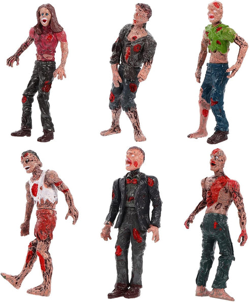 Zerodeko 12 PCS Toy Zombie Action Figures – Movable Mini Zombie Figurines for Presents, Decoration, and Party Favors