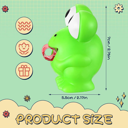RoundFunny 24 Pcs Rubber Frog Toys Tongue Sticking Out Novelty Relief Squeeze Toys Frogs Stress Screaming Party Favors
