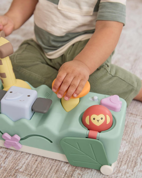 Tummy 12 6 2-in-1 3m+ Skip Hop Time & Seated Play Cause & Effect Developmental Musical Baby Toy with Animal Sounds