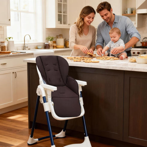 Generic High Chair Cover, Dining Seat Protector, Versatile Size Waterproof PU Leather Cushion Soft Padding, PU Material