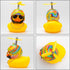 wonuu Rubber Duck Car Decorations, Cute Yellow Duck Dashboard Ornaments with Propeller