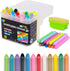 Dustless Chalk Set for Kids, 12 Chalks with Twistable Holder+12 Refills+Wet Wipe