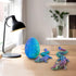 3D Printed Dragon Egg Toy - 12" Crystal Articulated Dragon with Eyes, Collectible Decor