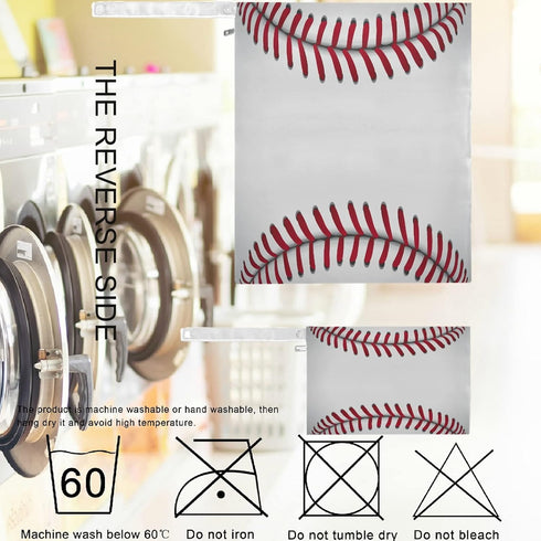 visesunny 2Pcs Baseball Sport Wet Bag with Zippered Pockets Washable Reusable Roomy
