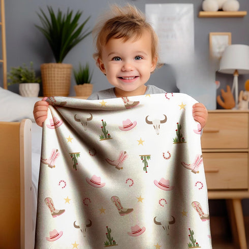 Western Blanket, Western Decor for Nursery Room, Baby Blankets for Girls, Cowboy Baby Blankets, Cowgirl Baby Stuff
