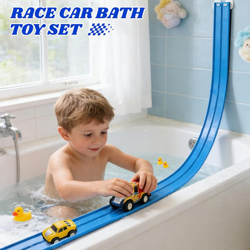 15 1/64th 3+ Flexible Race Track Toys for Kids: Ft Flex Race Car Ramp Track with Suction Cups - Rolls Up Portable DIY
