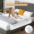 60-Inch HONEY JOY Bed Rail for Toddlers, Extra Long, Foldable Portable Swing Down Safety Bed Guard Rail, Toddler Bed