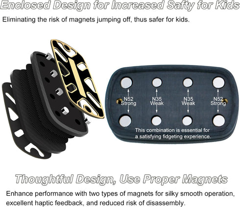 DFS-28 DjuiinoStar Silent Fidget Slider (Carbon Fiber ), Silky Smooth Operation, Robust, Big Lightweight, Strong Haptic