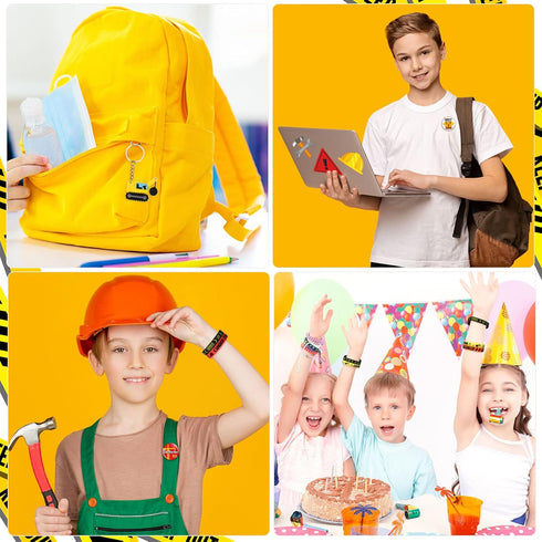 244 Set 24 Capoda Pcs Construction Birthday Party Favors for Guests Include Mini Truck Toys Goodie Bags & Construction