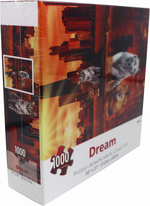 Jigsaw Puzzles 1000 Pieces for Adults, Cat Tiger Puzzle, Unique Difficult Large Puzzle Game Gift
