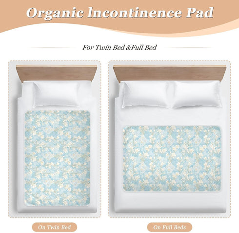 siphylline 52" 34" Cartoon Freesia Soft Blue Extra Large Resuable Changing Pad Covers Soft Absorbent Underpads Wetting