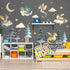Dragon Wall Stickers,Peel and Stick Colorful Flying Dragon,White Clouds, Stars.Tree Self-Adhesive MuralRemovable Wall