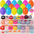 EFLSJIO 24 Pack Prefilled Easter Eggs with Kids Keychains Plush Toy Cute Keychains