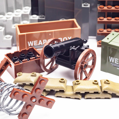 2, Pack Set 3 Medieval Warfare Cannon Weapons Military, Toy Soldiers Figures, Toy Minifigure Compatible with Major