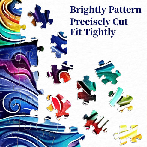 PICKFORU 1000 Cat Puzzles for Adults Pieces, Fantasy Animal Kitten Abstract Art Puzzle, Colorful Funny Cat Puzzle