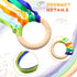 6 Pieces Ribbon Hand Kite Montessori Toy, Creative Waldorf Toy with Wood Ring, Bright Colors for Birthday Party
