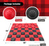 Jumbo Checkers Set with Storage Bag, 58 Inch Mat for Outdoor & Indoor Play, Backyard Board Games for Kids Ages 5-8,