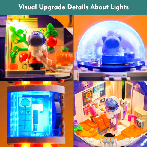 VONADO LED Light Kit for Lego Mars Space Base and Rocket 42605, Creative Lighting Set Accessories