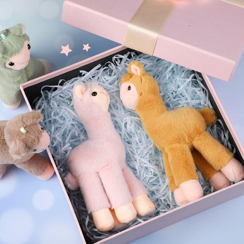 6 Pcs Mini Llama Stuffed Animals 7.87 Inches Alpaca Dolls Keychain, Cute Tiny Plush Toys for Boys and Girls, Birthday
